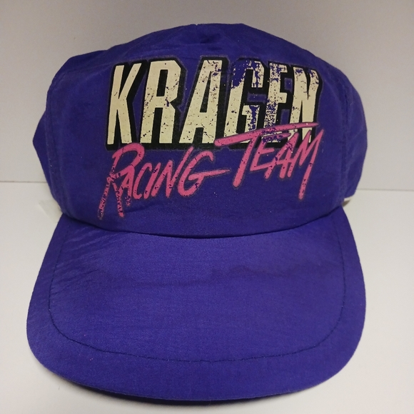 Vintage Kragen Racing Team Purple Nylon Nascar Snapback Hat - Picture 1 of 2